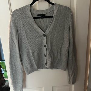 Banana republic light gray cardigan sweater
